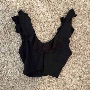 FOREVER 21 ruffle crop top